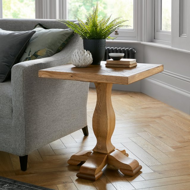 Signature Collection Belgrave Rustic Oak Lamp Table