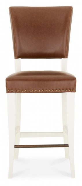 Belgrave Ivory Bar Stool Rustic Tan, Ivory Faux Leather Counter Stools