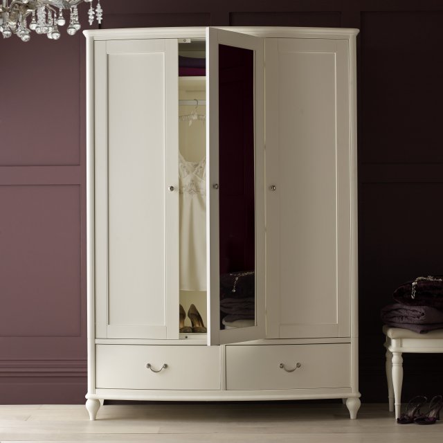 Signature Collection Bordeaux Ivory Triple Wardrobe