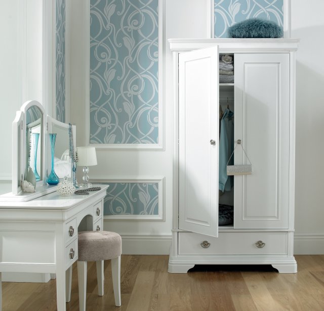 Bentley Designs Chantilly White Double Wardrobe- feature