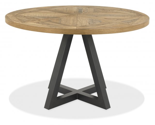 Signature Collection Indus Rustic Oak Circular Dining Table