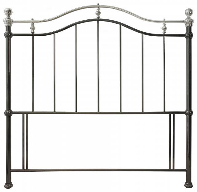 Headboards & Bedsteads Collection Chloe Black & Shiny Nickel Headboard Double 135cm