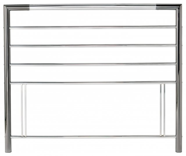 Headboards & Bedsteads Collection Urban Shiny Nickel & Black Nickel Headboard Double 135cm