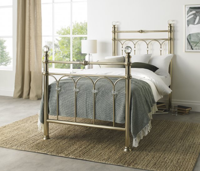 Headboards & Bedsteads Collection Krystal Champagne Brass Bedstead Single 90cm