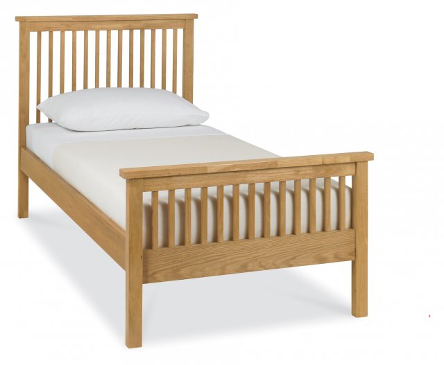 Gallery Collection Atlanta Oak High Footend Bedstead Single 90cm