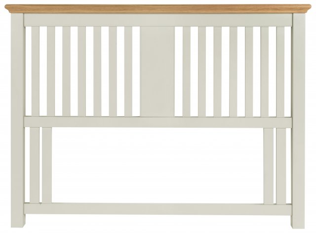 Premier Collection Hampstead Soft Grey & Pale Oak Headboard Slatted King 150cm