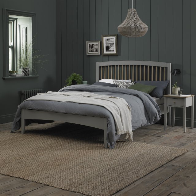 Premier Collection Whitby Scandi Oak & Warm Grey Low Footend Bedstead King Size 150cm