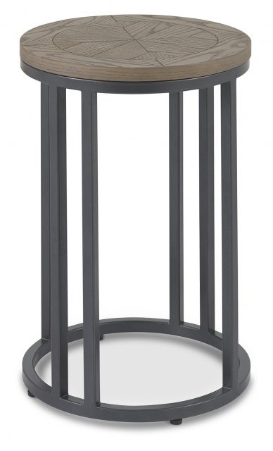 Chevron Weathered Ash Side Table
