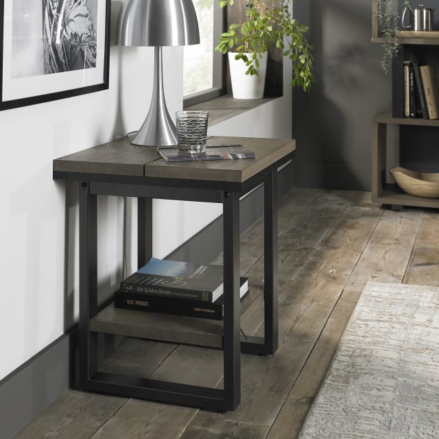 Signature Collection Tivoli Weathered Oak Lamp Table