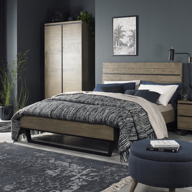 Signature Collection Tivoli Weathered Oak Low End Footend Bedstead Double 135cm