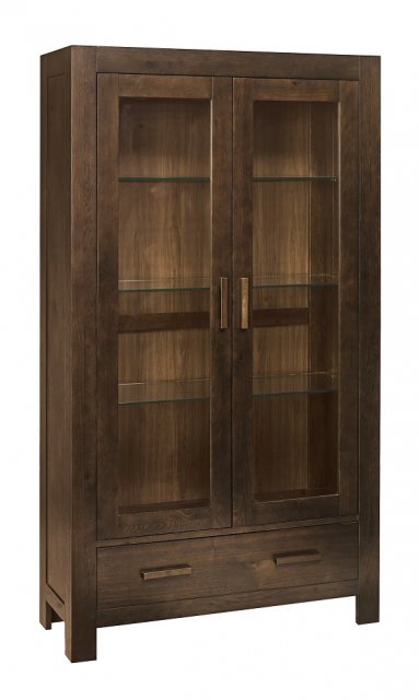 Premier Collection Lyon Walnut Double Display Unit