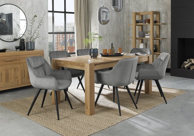 Dali Grey Velvet Fabric Chairs, Dining Tables With Material Chairs Canada