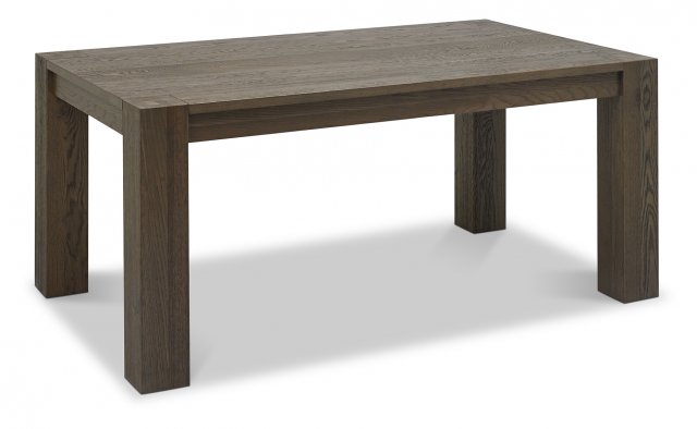 Bentley Designs Logan Fumed Oak 6 Seat Dining Table- front angle shot