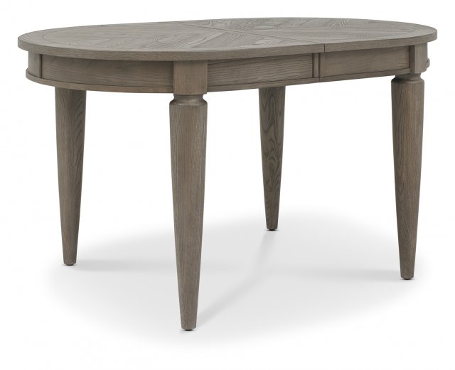 Bentley Designs Monroe Silver Grey 4-6 Seat Extending Dining Table- front angle