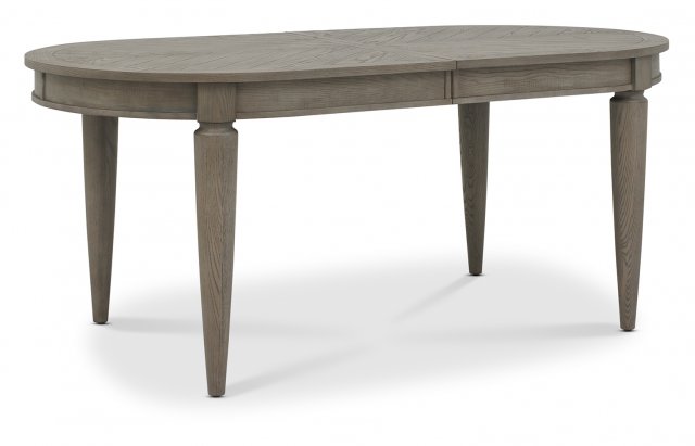 Bentley Designs Monroe Silver Grey 6-8 Seat Extending Dining Table- front angle