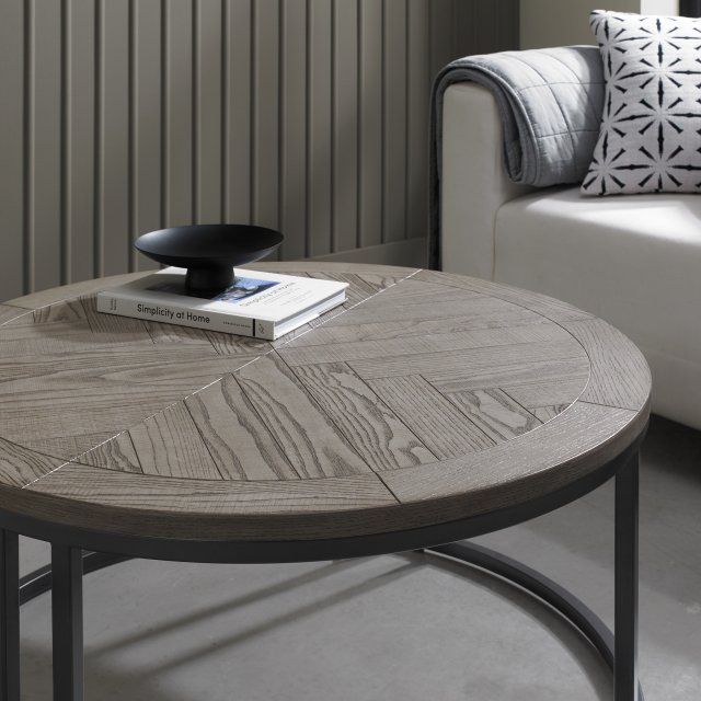 Monroe Silver Grey Nest Of Coffee Tables