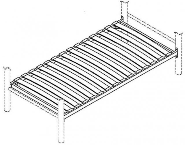 Replacement Metal Sprung Slat Base (Alloy) for a Bentley Designs *Single Size Metal Bed only*