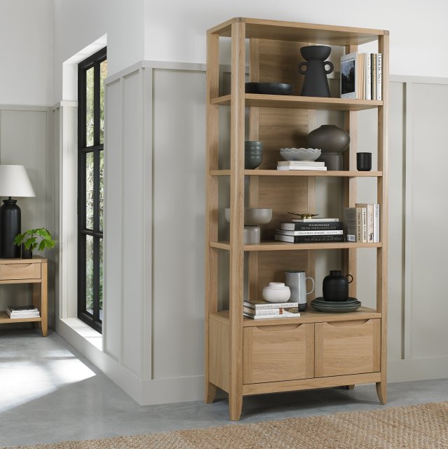 Signature Collection Chester Oak Open Display Unit