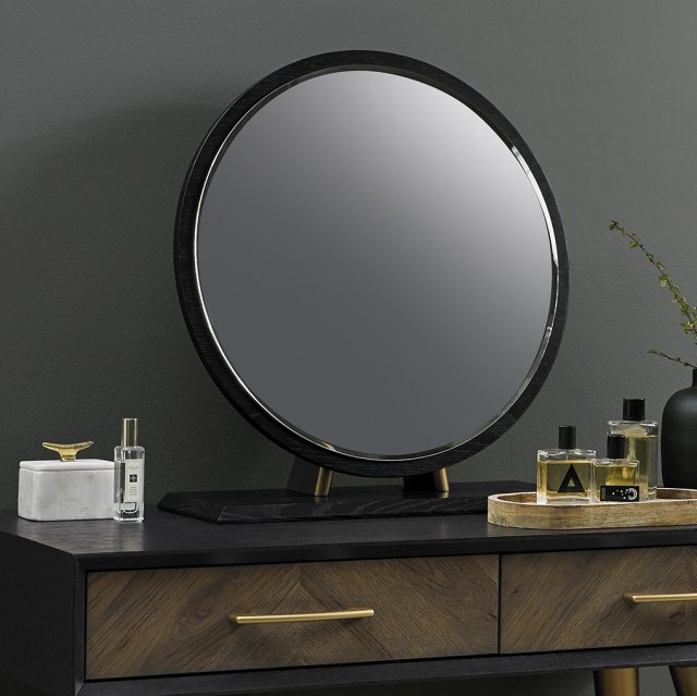 Bentley Designs Sienna Fumed Oak Vanity Mirror - feature shot