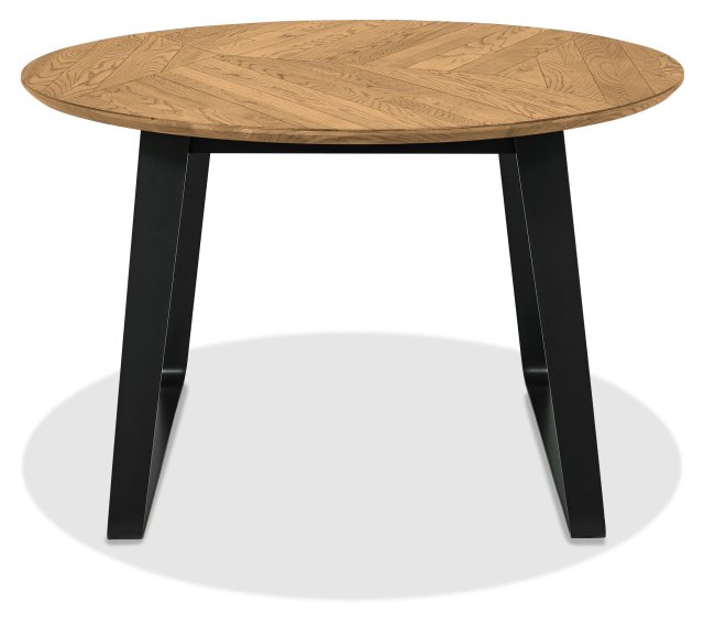 Emerson Rustic Oak 4 Seater Circular Table Dining Room Bentley Designs emerson-rustic-oak-4-seater-circular-table-dining-room-bentley-designs