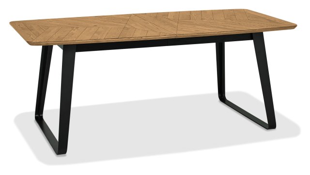 Signature Collection Emerson Rustic Oak & Peppercorn 6-8 Seater Extension Dining Table