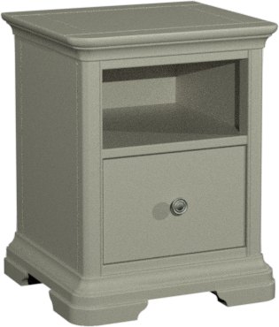 Signature Collection Alora Blue Grey 1 Drawer Bedside Table