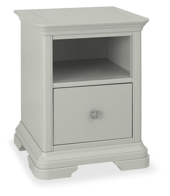 Signature Collection Alora Blue Grey 1 Drawer Bedside Table