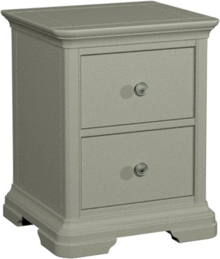 Signature Collection Alora Blue Grey 2 Drawer Bedside Table