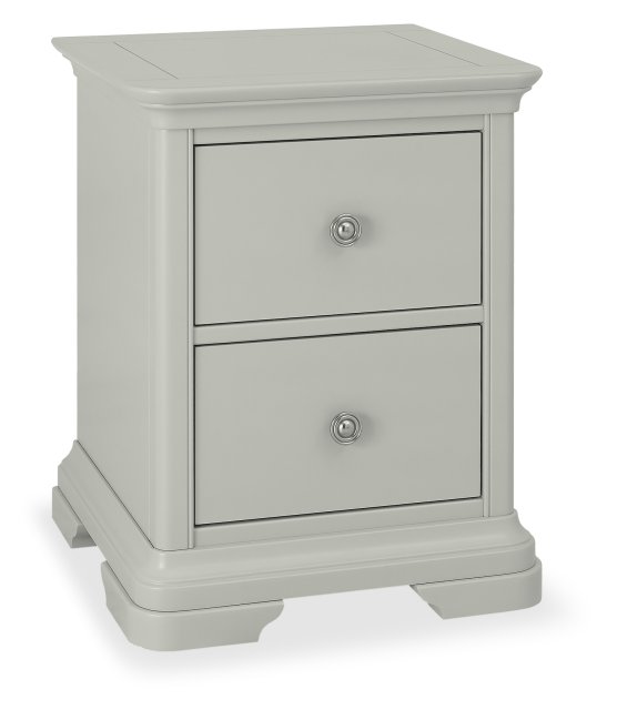 Signature Collection Alora Blue Grey 2 Drawer Bedside Table
