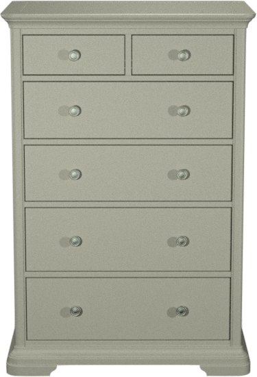Signature Collection Alora Blue Grey 2+4 Tall Chest of Drawers