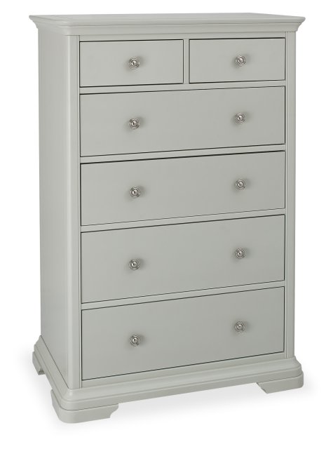 Signature Collection Alora Blue Grey 2+4 Tall Chest of Drawers