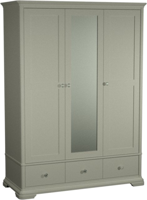 Signature Collection Alora Blue Grey Triple Wardrobe