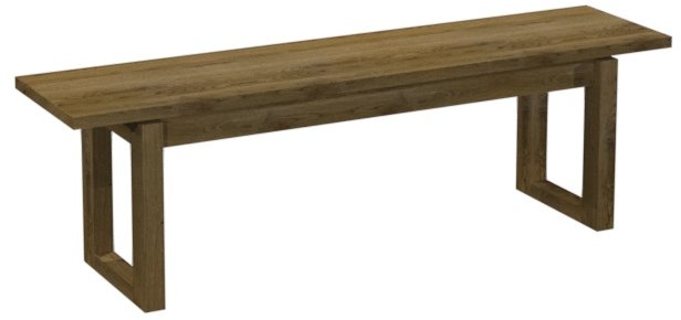 Premier Collection Delta Rustic Oak Dining Bench