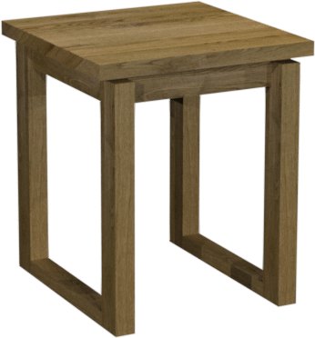 Premier Collection Delta Rustic Oak Lamp Table