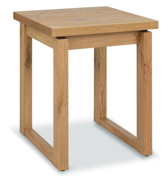 Premier Collection Delta Rustic Oak Lamp Table
