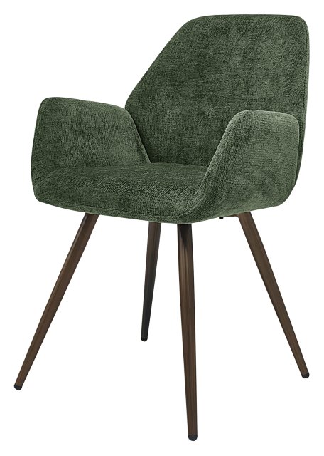 Gallery Collection Zoran Green Chenille Fabric Dining Chair with Bronze Legs (Pair)