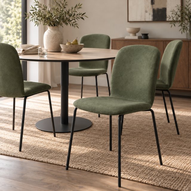 Gallery Collection Felix - Green Stackable Chair with Black Legs (4 in a Carton)