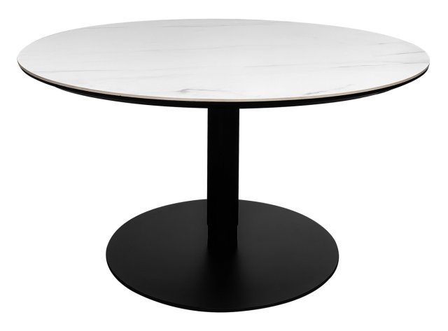 Gallery Collection Modus - Matt White Sintered Stone Gas Lift Adjustable Coffee/Bistro Table