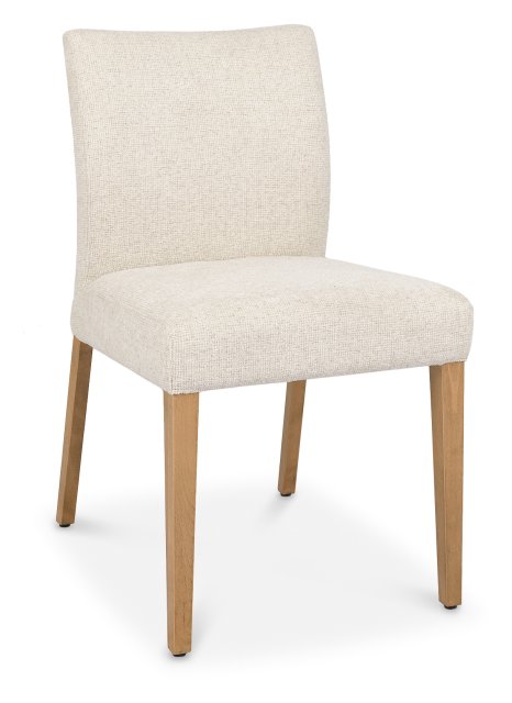 Premier Collection Delta Rustic Oak Upholstered Chair - Oatmeal Fabric (Pair)