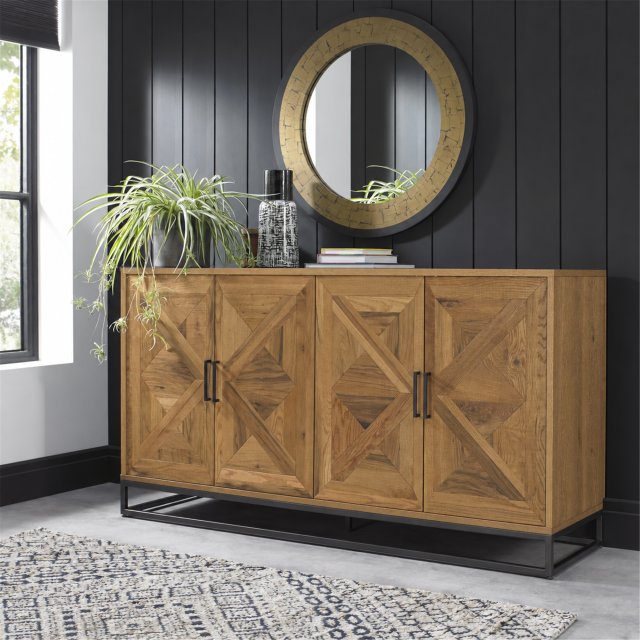 Signature Collection Indus Rustic Oak Wide Sideboard