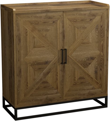 Signature Collection Indus Rustic Oak Drinks Cabinet