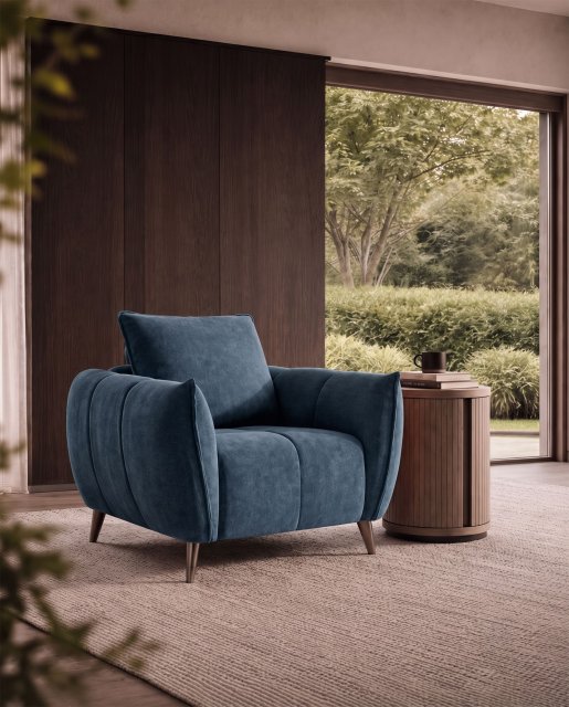 Premier Collection Elara Teal Armchair with Black Legs