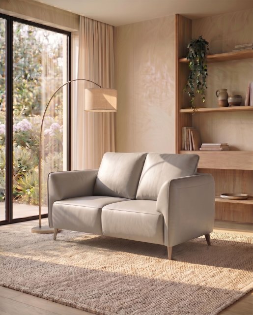 Premier Collection Atlas Light Grey 2 Seater Sofa