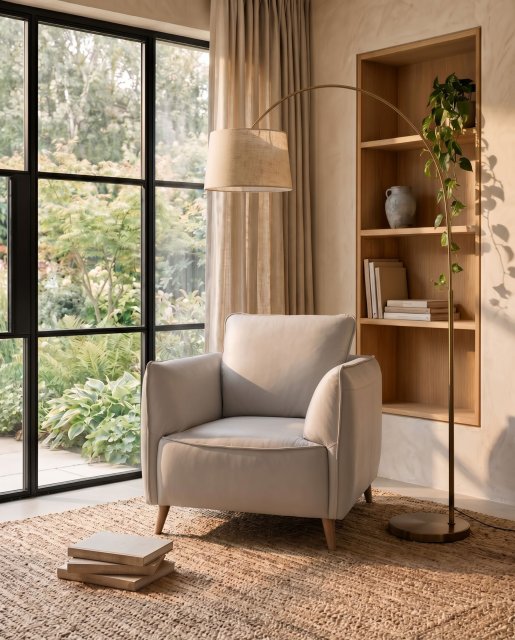 Premier Collection Atlas Light Grey Armchair