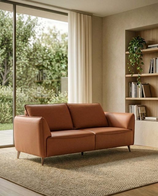 Premier Collection Atlas Tan 3 Seater Sofa