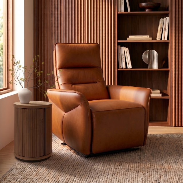 Premier Collection Enzo Tan Recliner Armchair