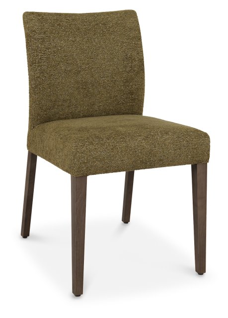 Premier Collection Delta Dark Oak Upholstered Chair - Green Fabric (Pair)