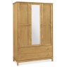 Gallery Collection Atlanta Oak Triple Wardrobe