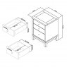 Gallery Collection Atlanta White 3 Drawer Nightstand