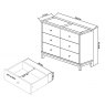 Gallery Collection Atlanta White 6 Drawer Wide Chest